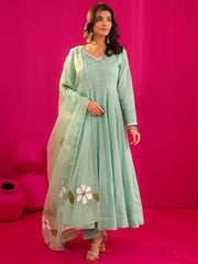 Suhani Pure Cotton Handpainted Anarkali Kurta Set