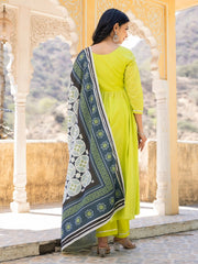 Sneha Mul Cotton Anarkali Suit Set