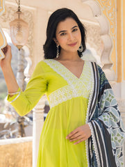 Sneha Mul Cotton Anarkali Suit Set