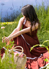maroon pure mul cotton maxi gown