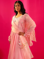 Adira Pure Cotton Hand Painted Anarkali Suit Set