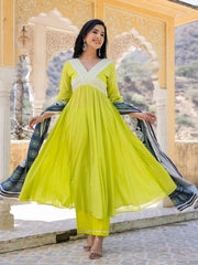 Sneha Mul Cotton Anarkali Suit Set