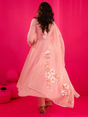 Adira Pure Cotton Hand Painted Anarkali Suit Set
