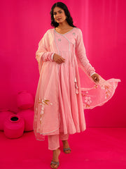 Adira Pure Cotton Hand Painted Anarkali Suit Set