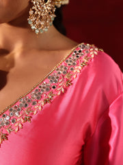 Gulabi Chaandni Mirror Work Ombre Suit Set