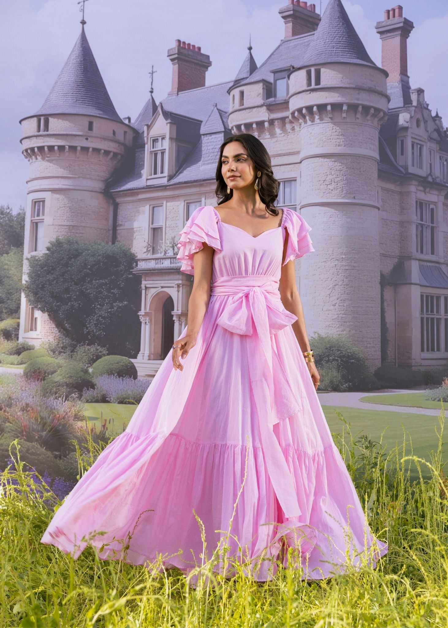 Blush Belle Baby Pink Maxi Dress ASHEERA Blush Belle Baby Pink Maxi Dress ASHEERA