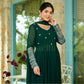 Teej Green Aari Work Anarkali Suit Set