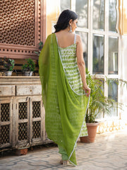 Samriddhi Green Lace Work Cotton Suit Set