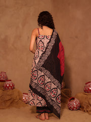 Ruhani Batik Hand Block Print Cotton A-Line Kurta Set