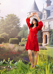 Cherry Red Pure Cotton Dress