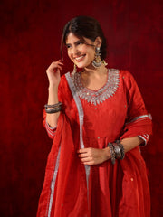 Navya Silk Embroidered Anarkali Suit Set