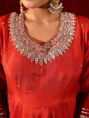 Navya Silk Embroidered Anarkali Suit Set