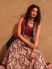 Ruhani Batik Hand Block Print Cotton A-Line Kurta Set