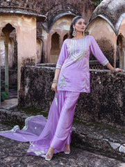 Afsana Satin Gota Work Farsi Set