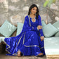 Royal Blue Lace Work Anarkali Suit Set