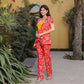 Asheera Orange Printed Co Ord Set