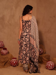 Aaradhya Hand Block Print Cotton A-Line Kurta Set