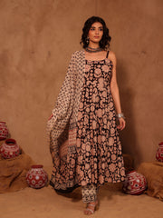 Aaradhya Hand Block Print Cotton A-Line Kurta Set