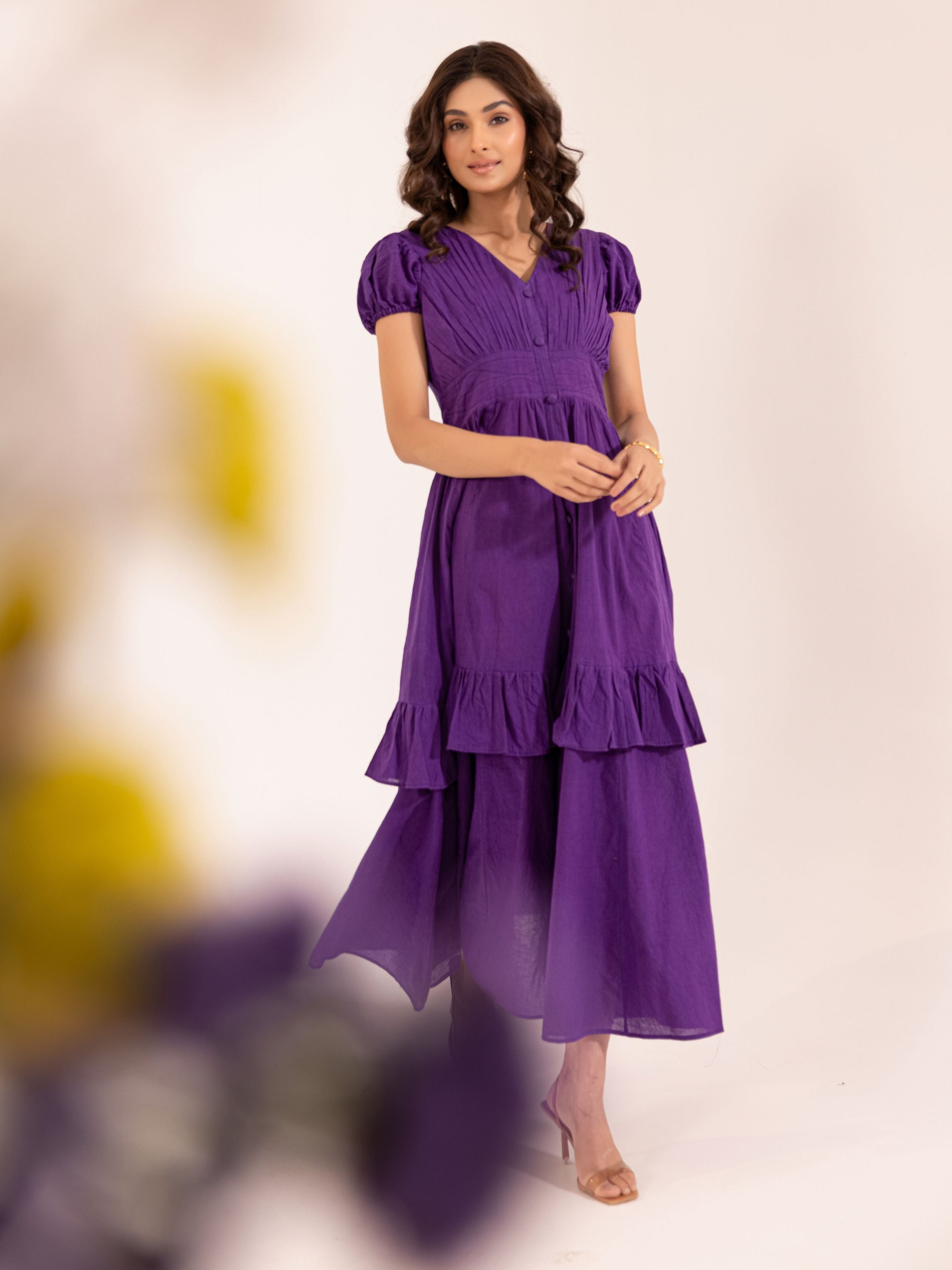 taupe color dress Lennox Satin Dress main image 1