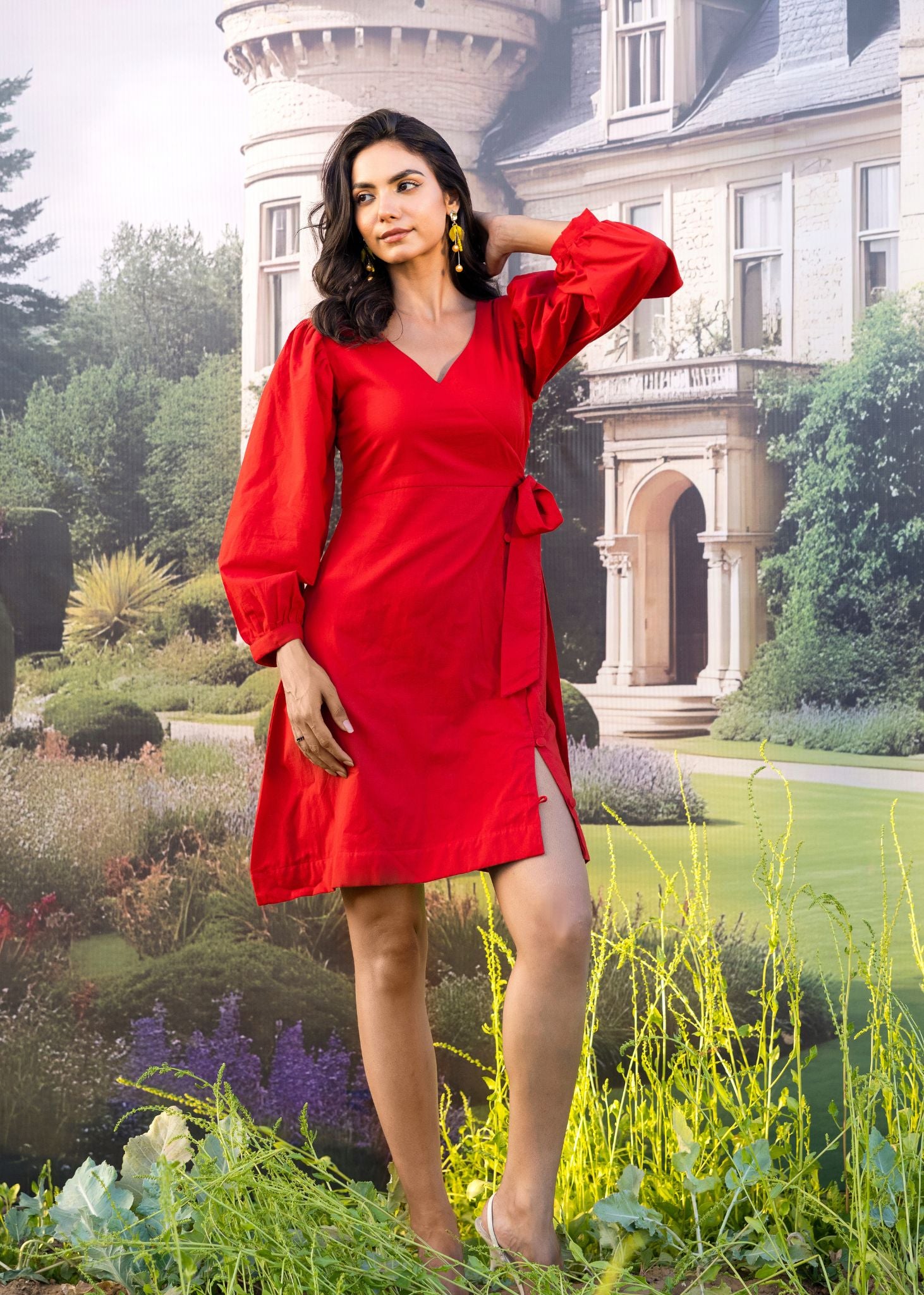 Cherry Red Pure Cotton Dress