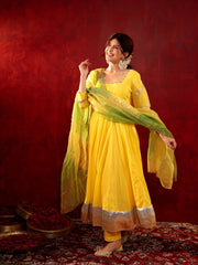 Kanak Noor Cotton Anarkali Suit Set