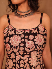 Aaradhya Hand Block Print Cotton A-Line Kurta Set