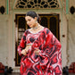 Jahanvi Red Tie Dye Draped Saree with blouse