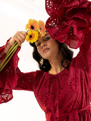 Wine Hakooba Mini Dress