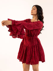 Wine Hakooba Mini Dress