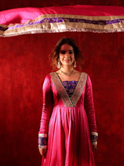 Gulabi Adaa Silk Anarkali Suit Set