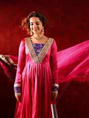 Gulabi Adaa Silk Anarkali Suit Set