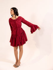 Wine Hakooba Mini Dress