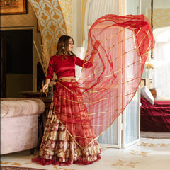 Ruhaniyat Satin Lehnga Set