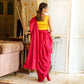 Ruby Pre stitched Satin Silk Saree with Blouse