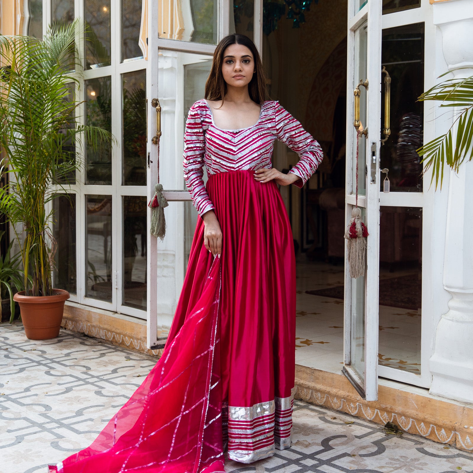 Hot Pink Heavy Designer Anarkali Gown Suit - Indian Heavy Anarkali Lehenga  Gowns Sharara Sarees Pakistani Dresses in USA/UK/Canada/UAE - IndiaBoulevard