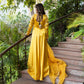 Heer Yellow Gota Work Gown Anarkali Suit Set