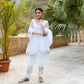 Suhana White Embroidery Suit Set