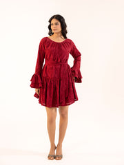 Wine Hakooba Mini Dress