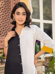 Asheera Black ColorBlock Kurta Co Ord Set