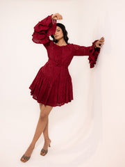 Wine Hakooba Mini Dress