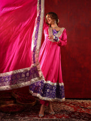 Gulabi Adaa Silk Anarkali Suit Set