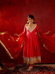 Khwahish Silk Gota Work Anarkali Suit Set