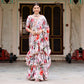 Jasika Floral Print Satin Silk Draped Saree with blouse