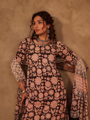 Sunaina Floral Hand Block Cotton Straight Kurta Set
