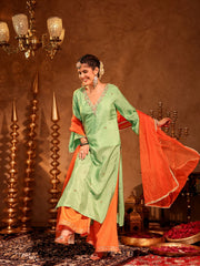 Bedamati Silk Zardozi Suit Set