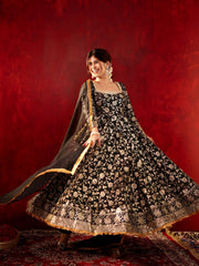 Shyamal Silk Anarkali Suit Set