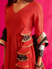 Vihaana Mirror Work Anarkali Suit Set