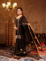 Asheera Black Gota Work Cotton Sharara Set