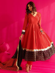 Vihaana Mirror Work Anarkali Suit Set