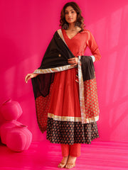 Vihaana Mirror Work Anarkali Suit Set